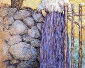 Girl Standing by a Gate - 朱利安·奥尔登·威尔